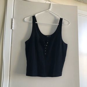 black button up tank top